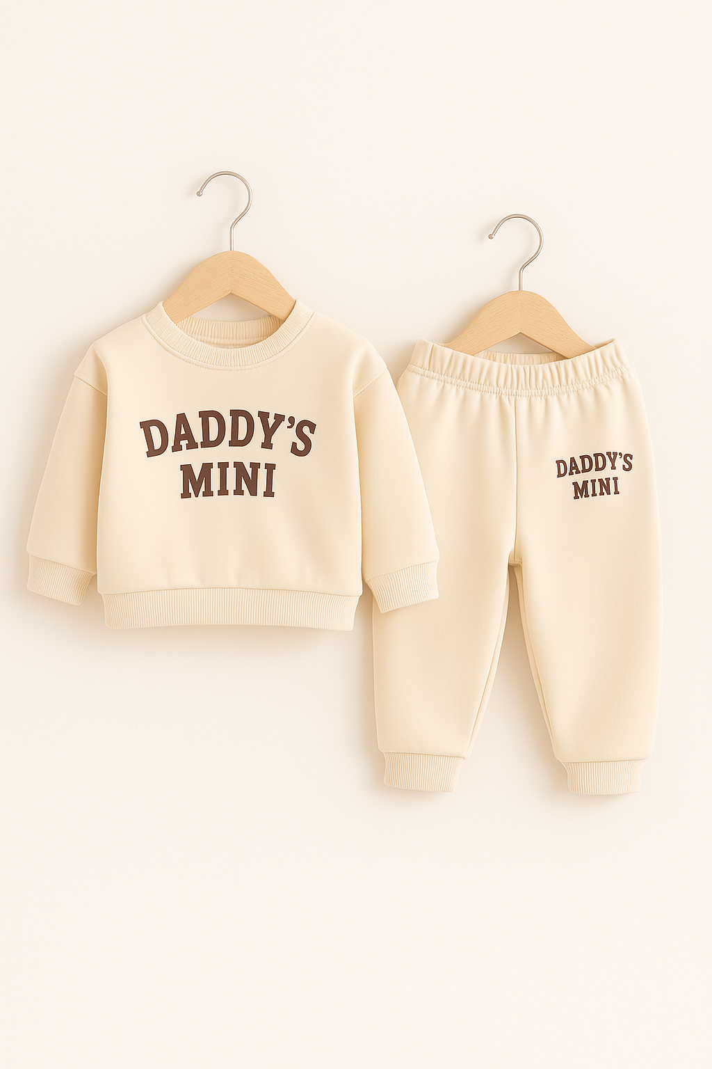 Daddy’s Mini Cream Co-Ord – Baby & Toddler Sweatshirt + Jogger Set | 3-7 Years