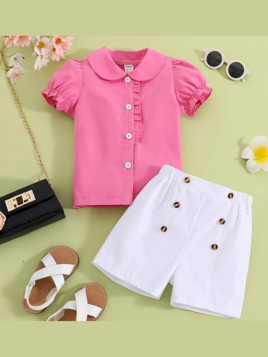 Trending Baby Girl Outdoor wear Short Suit Soft Cottton Stretchable fabric | 4 Year to 7 Years