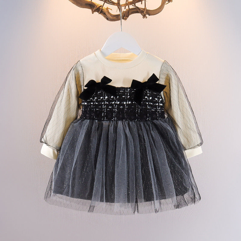 Semi fromal black vibe frock |1-3 Years