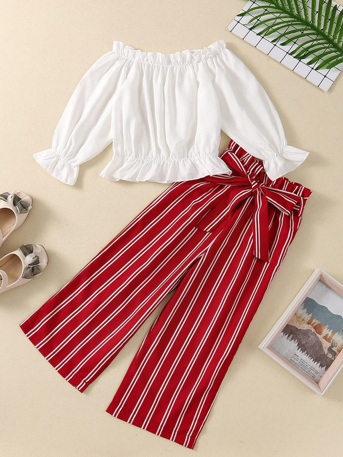 Crop Top Imported fabric Baby Girl Suit | 4-7 Years