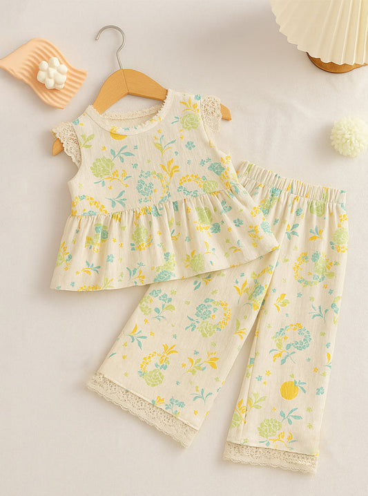 Floral Breeze Lawn 2-Piece | Soft & Stylish Summer Outfit for Little Girls | 4-7 Years