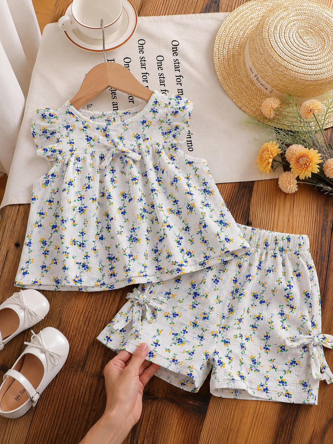 Little Blossom Floral Co-Ord Set for Girls | Soft Cotton Summer Outfit | 1-3 Years