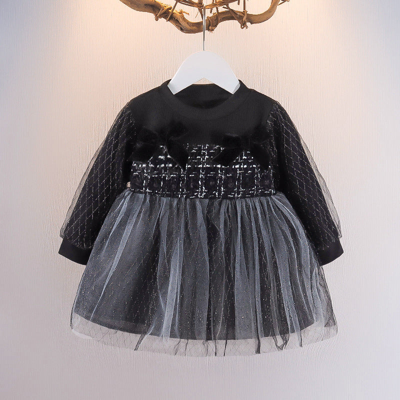 Semi fromal black vibe frock |1-3 Years