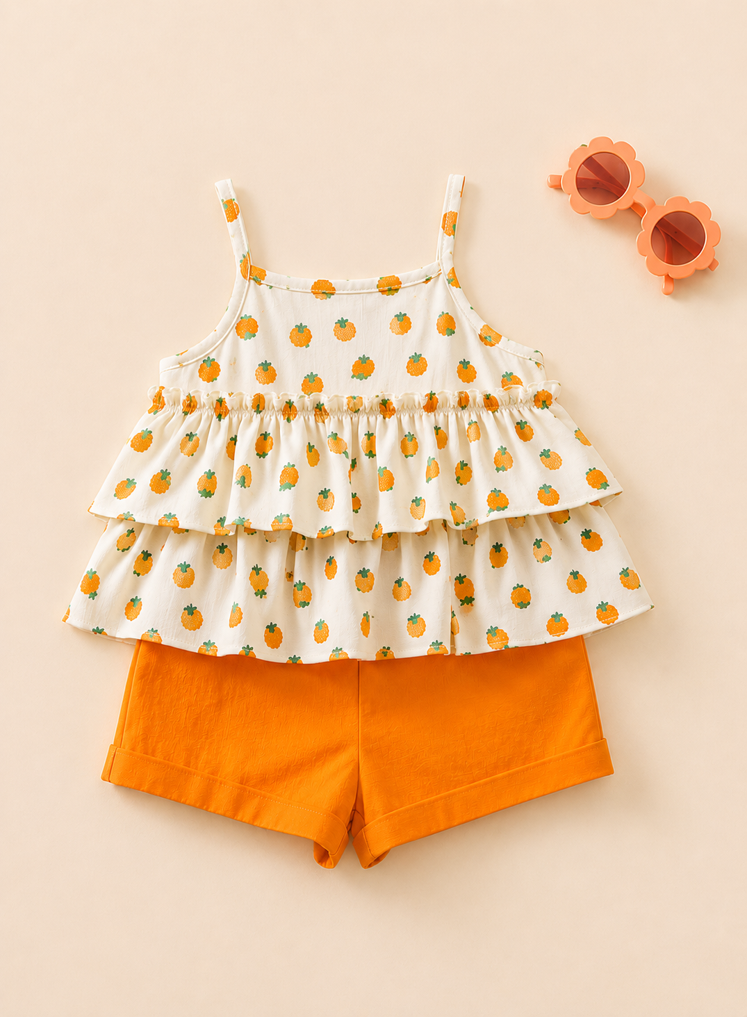 Girls Layered Ruffle Co-Ord Se | 1-3 Years