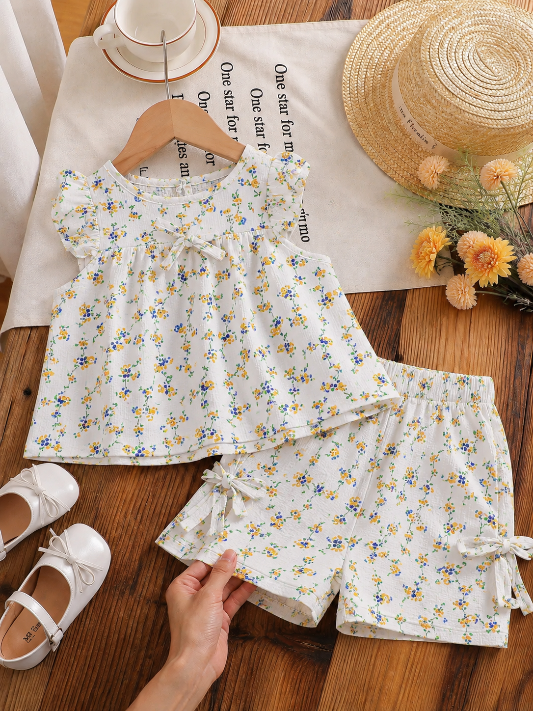 Little Blossom Floral Co-Ord Set for Girls | Soft Cotton Summer Outfit | 1-3 Years